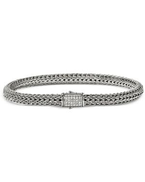 John Hardy Sterling Icon Diamond Bracelet - White
