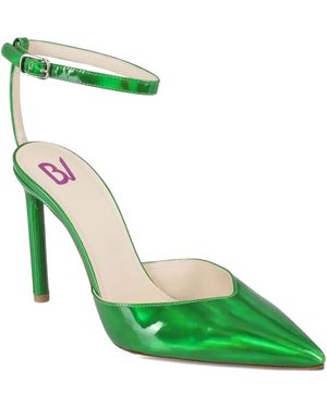 Bettina Vermillon 105Mm Erin Glossy-Finish Court Shoes - Green