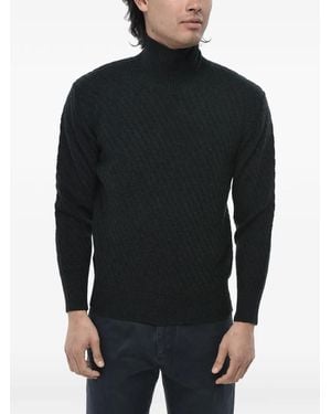 Paolo Pecora Virgin Wool Roll-Neck Knit - Black