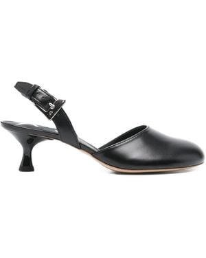 OPEN YY 60Mm Bun Slingback Sandals - Black