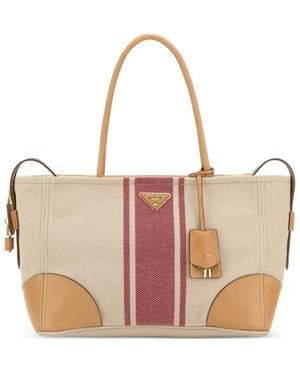 Prada Bolso Shopper Triangle Grande Con Logo - Rosa