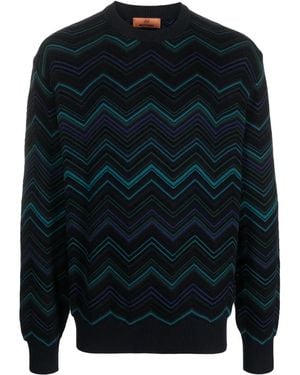 Missoni ジグザグパターン セーター - ブルー