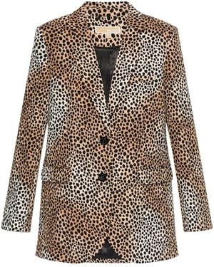 MICHAEL Michael Kors Cheetah-Print Blazer - Natural