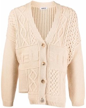 Ambush Cardigan Mit Logo - Natur