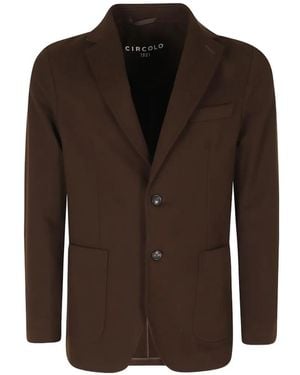 Circolo 1901 Single-Breasted Notched-Lapels Blazer - Brown