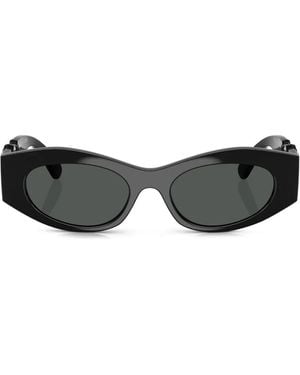 Versace Sonnenbrille Mit Graviertem Medusa-Schild - Schwarz