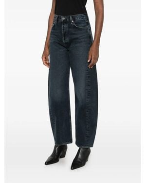 Agolde Luna Barrel-Leg Jeans - Black