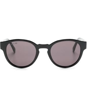 Lacoste Logo-Engraved Round-Frame Sunglasses - Gray