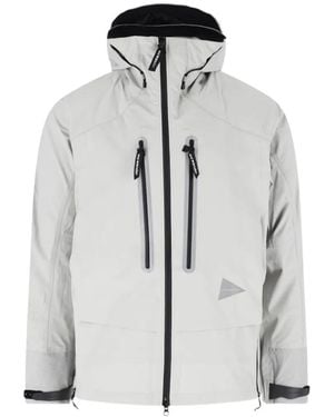 and wander Pertex Shield Hooded Ripstop Jacket - Grey