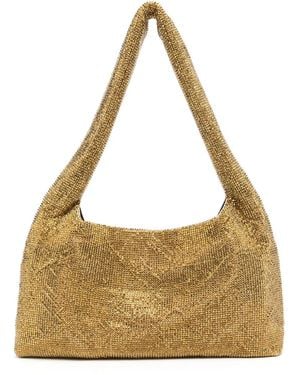 Kara Crystal Mesh Armpit ショルダーバッグ - メタリック
