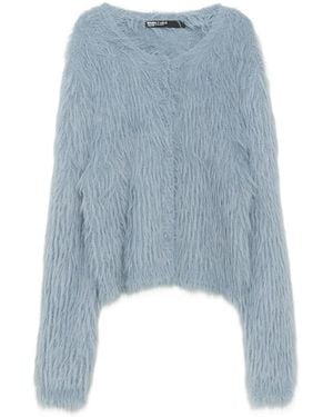 Bimba Y Lola Hellblauer Cardigan Aus Glattem Pelz