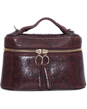 Orciani Mini Joy Exotic Snakeskin-Effect Leather Tote Bag - Purple