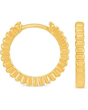 Dower & Hall Humbug Huggie Hoop Earrings - Metallic