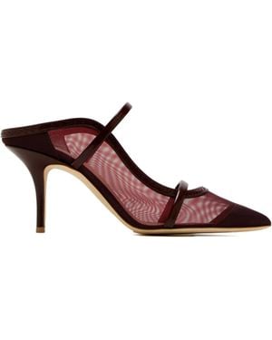 Malone Souliers Mesh-Mules mit spitzer Kappe 70mm - Braun