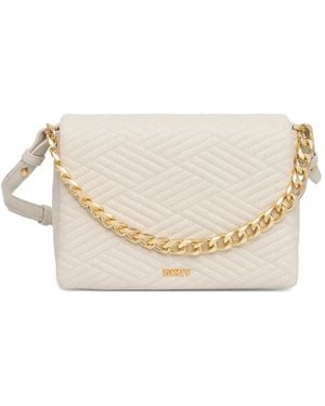 DKNY Quilted Cross Body Bag - Natural