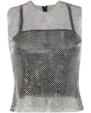 Philosophy Di Lorenzo Serafini Rhinestone-Embellished Top - Grey