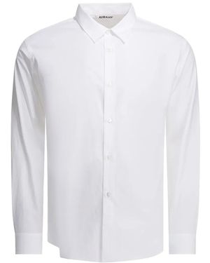 AURALEE Long-Sleeve Cotton Shirt - White