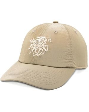 RANRA Embroidered-Detail Cap - Natural