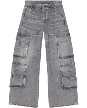 DIESEL 1996 D-Sire Wide-Leg Jeans - Grey