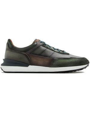 Magnanni Panelled Low-Top Trainers - Green
