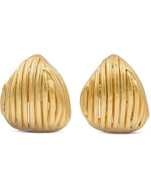 FENOMENA Shell-Effect Stud Earrings - Natural