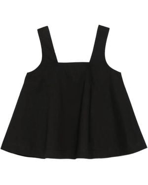 Psophia Square-Neck Top - Black
