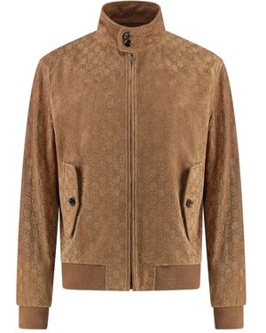 Gucci Suède Jack Met Gg-Jacquard - Bruin