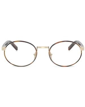 Prada Round-Frame Glasses - Brown