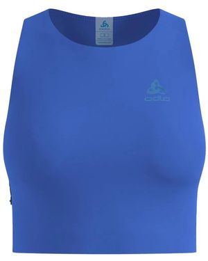 Odlo X-Alp Trail Cargo Running Cropped-Silhouette Tank Top - Blue