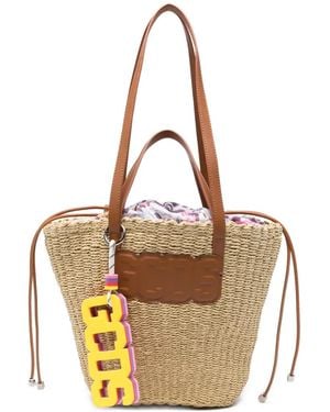 Gcds Logo-Plaquetote Bag - Metallic