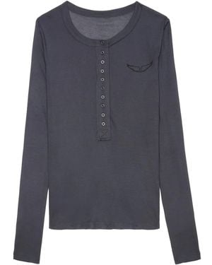 Zadig & Voltaire Blair Top Met Lange Mouwen - Blauw