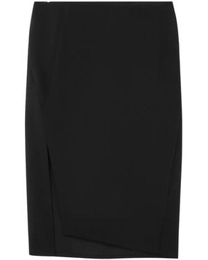 Versace Gonna longuette in misto lana stretch - Nero