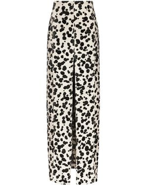 Area Dalmatian-Jacquard Denim Mini Skirt - White