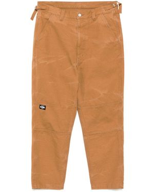 Izzue Logo-Patch Trousers - Natural