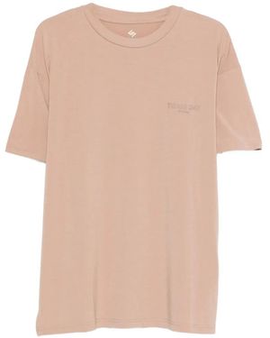 Represent Logo-Print T-Shirt - Natural