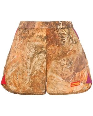 Heron Preston High-Waisted Camouflage Shorts - Multicolour