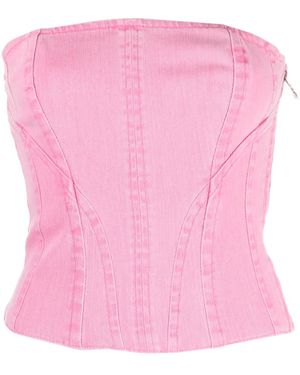 Patrizia Pepe Essential デニムトップ - ピンク