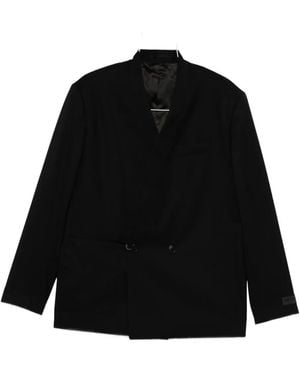 KENZO Double-Breasted Wool Jacket - Black