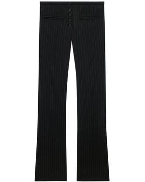Courreges Tailored Pinstripe Pants - Black