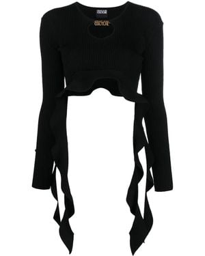 Versace Jeans Couture Top Crop - Nero