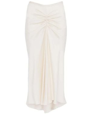 Victoria Beckham Bela Asymmetric Midi Skirt - White
