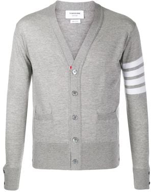 Thom Browne 4bar Vネック カーディガン - グレー