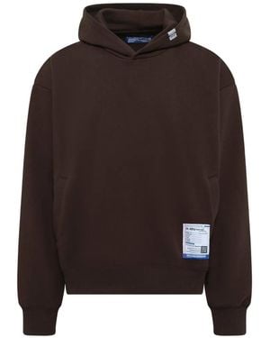 Maison Mihara Yasuhiro Instrumental Logo-Patch Hoodie - Brown