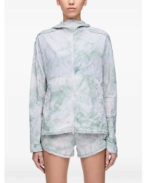 Y-3 Aop Tie-Dye Hooded Jacket - Blue