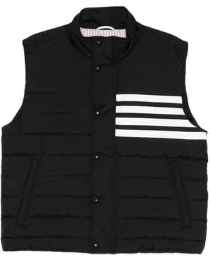 Thom Browne Ripstop Down-Filled 4-Bar Gilet - Black
