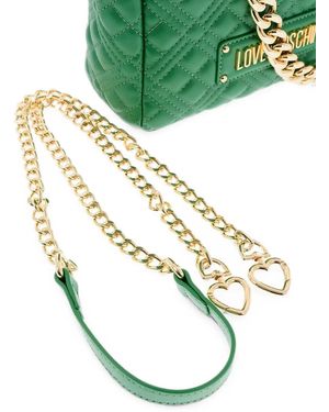 Love Moschino Quilted Logo-Plaque Tote Bag - Green
