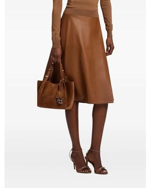 Ralph Lauren Jackeline Leather Skirt - Brown