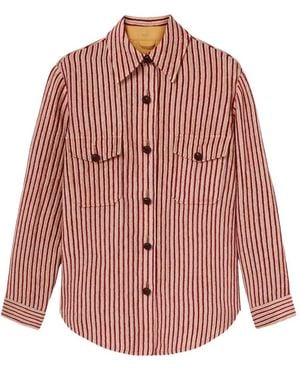 La DoubleJ Striped Button-Fastening Shirt - Pink