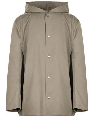 Rick Owens Cappotto Con Cappuccio - Grigio