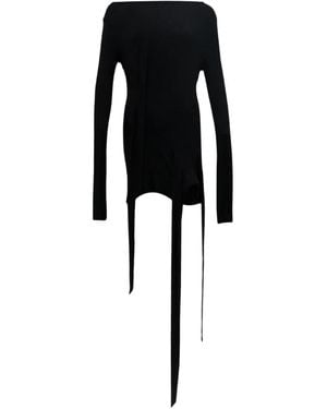 Hache Vestido corto Twine - Negro